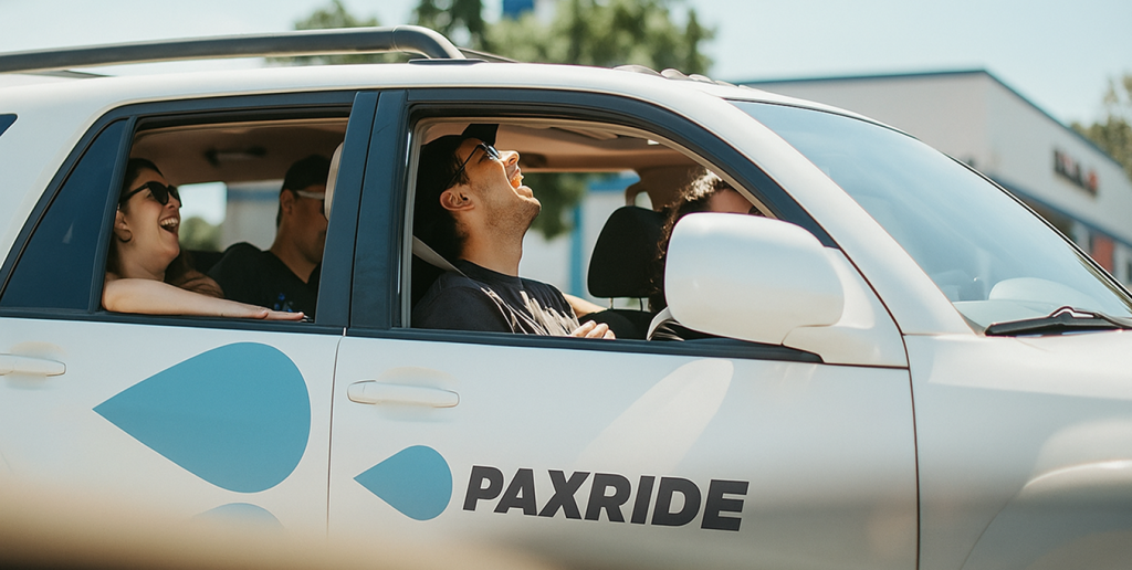 Business travelers enjoying scalable airport transfers with PaxRide's B2B platform.