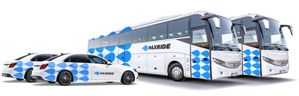 Scalable airport and city transfer vehicles by PaxRide for seamless B2B business travel solutions worldwide.